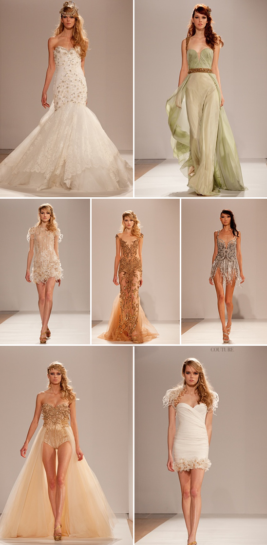 Fashion show featuring elegant designer dresses