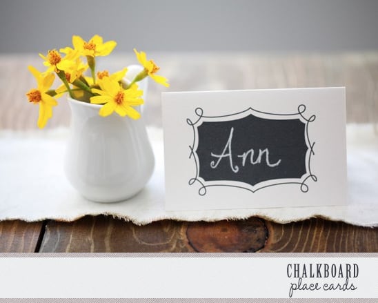 Free Printables | Chalkboard Place Cards