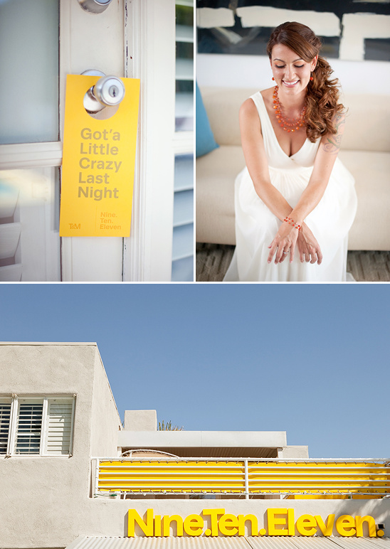 Palm Springs wedding prep at NineTenEleven hotel