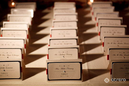 Wedding place cards, elegant design