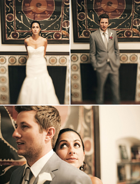 Bride and groom portraits before wedding ceremony