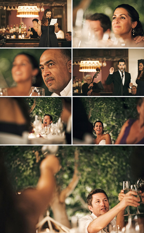 Wedding reception speeches and toasts