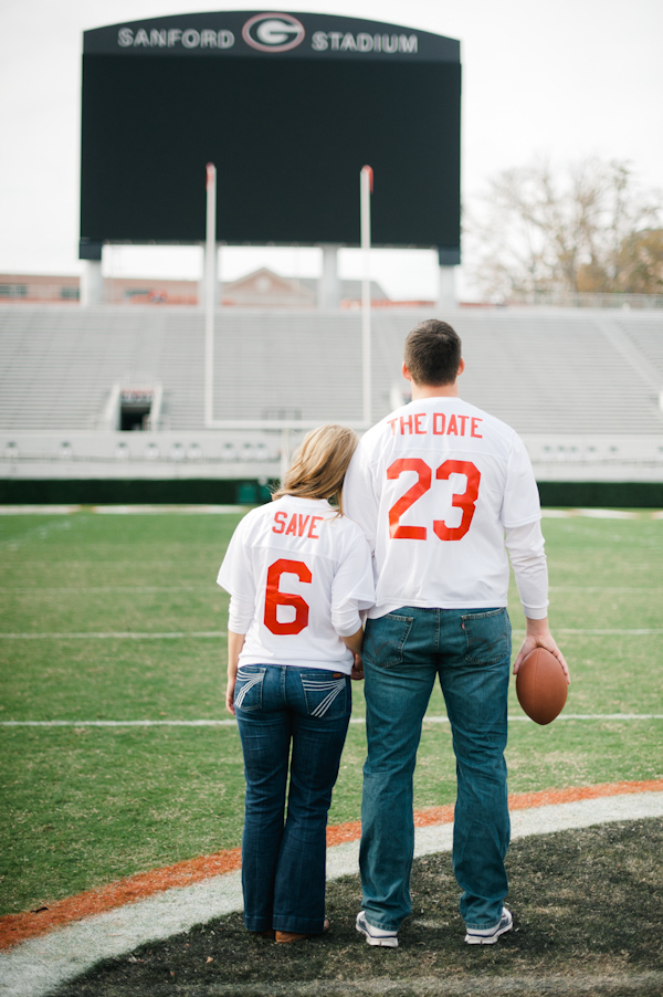 Sanford Stadium Engagement Photos | Save the Date Ideas