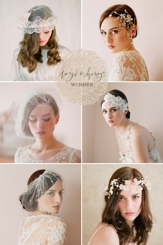 Twigs and Honey winner bridal headpiece collage image