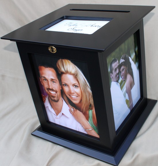 Black Picture Frame Wedding Money Card Holder