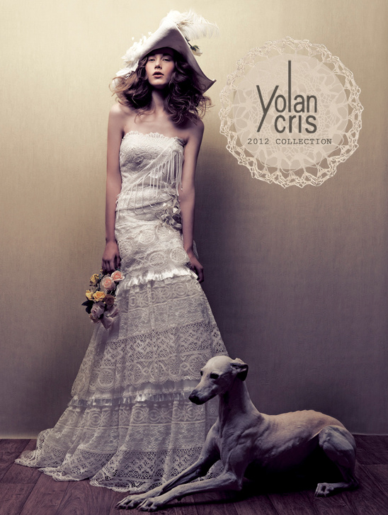 Yolan Cris 2012 Collection bridal gown with dog