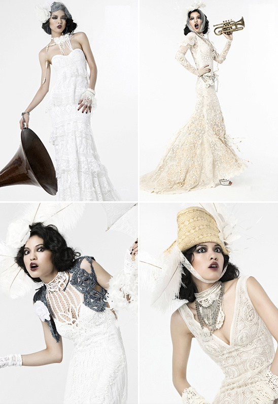 Stunning lace wedding dresses, vintage style