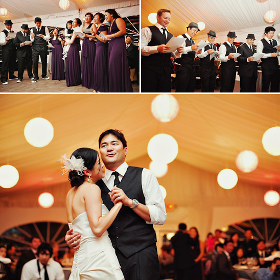 Wedding speeches and first dance