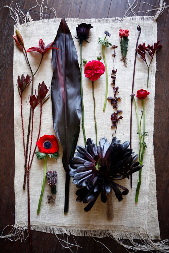 Black And Red Wedding Flowers