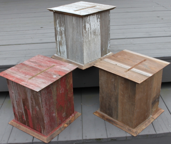 Country Wedding Card Box made from Barnwood