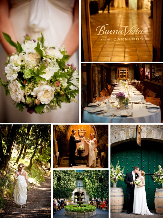 Buena Vista Winery wedding: bride's bouquet, ceremony, reception