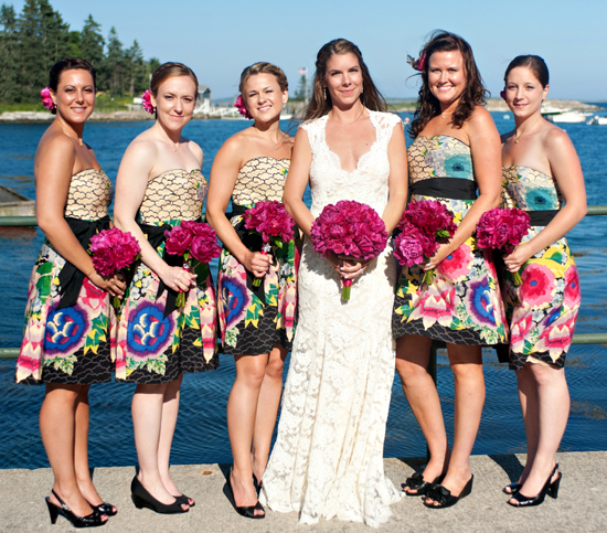 Pink and Blue Maine Wedding by Robin Nathan Photography