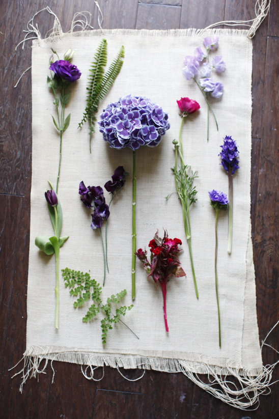 Purple and Red Wedding Flowers