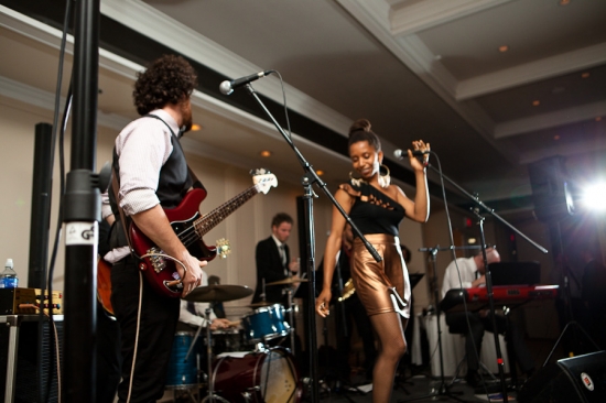 Live band performing at a wedding reception