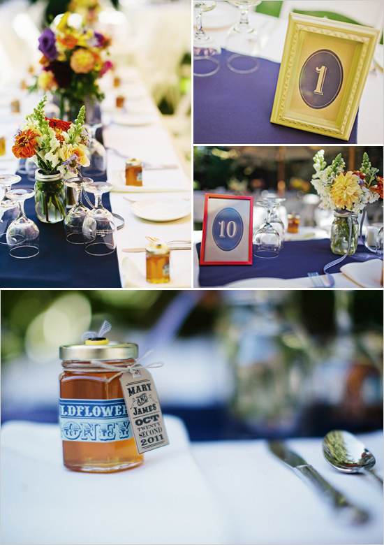 Wedding favor wildflower honey jar