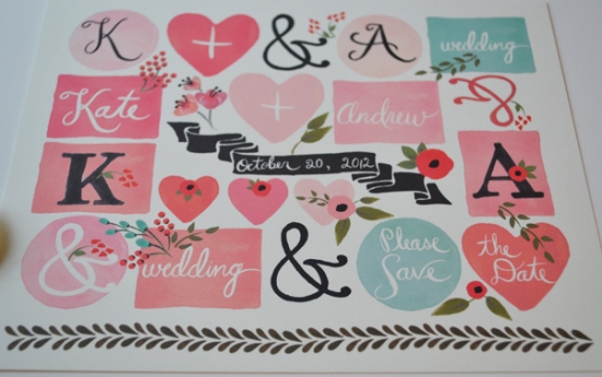 Kate & Andrew wedding save the date October 20, 2012