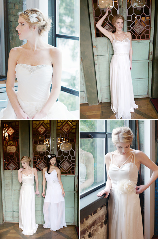 Bridal dresses collage of elegant styles and silhouettes