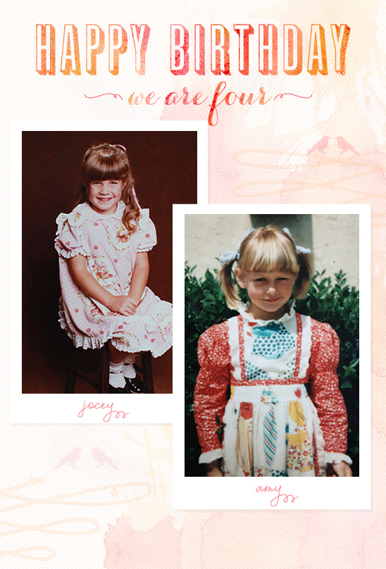 Two kids, birthday, four years old