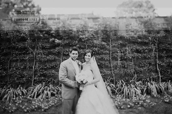 Happy couple in wedding attire