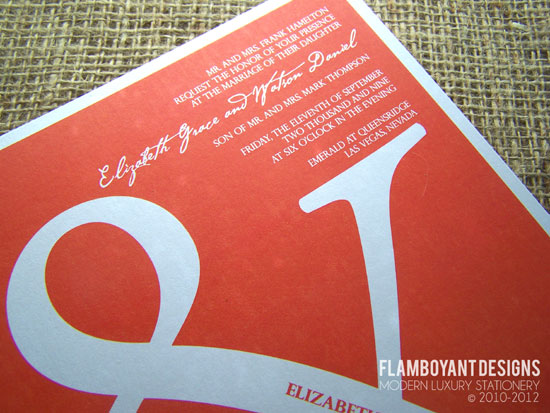 Ampersand Wedding Invitations by Flamboyant Designs