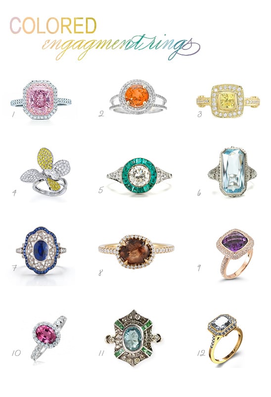 Colored Stone Engagement Rings