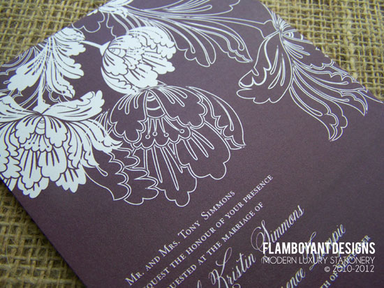 Eco Friendly Floral Spring Wedding Invites by Flamboyant Designs