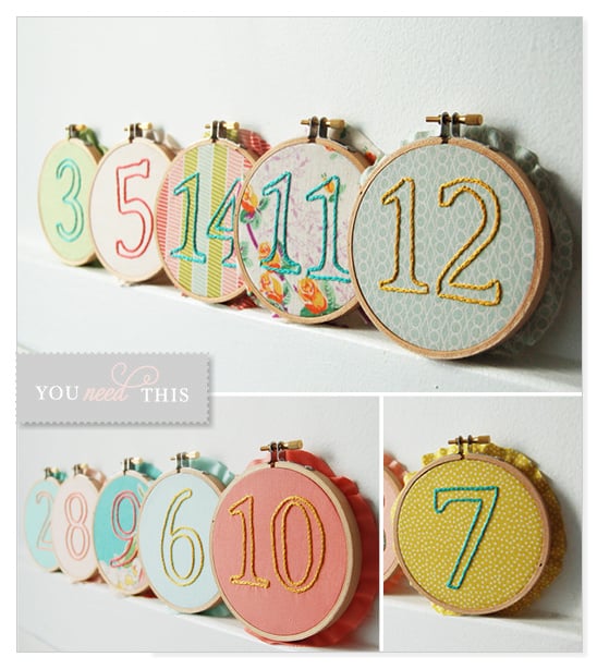 Embroidered Table Numbers