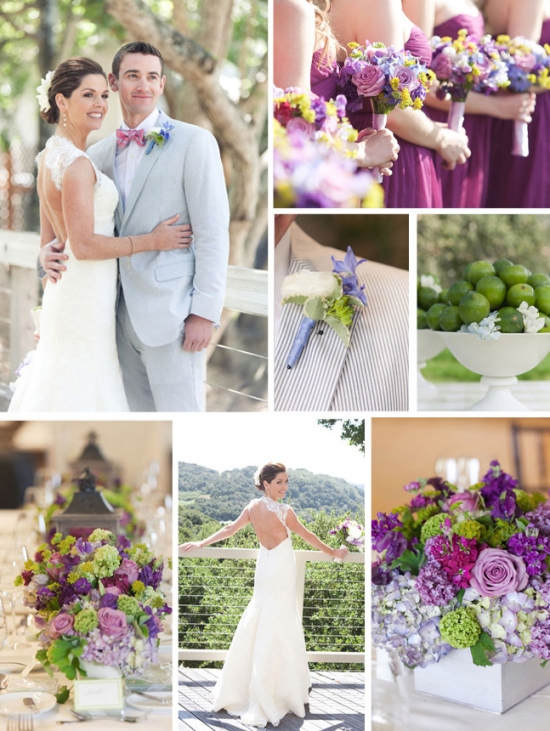 Wedding flowers and attire, vibrant colors