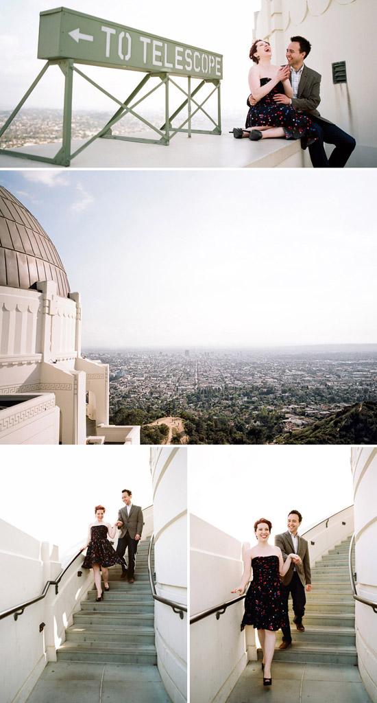 Lindsey and Michael, Griffith Observatory Enagegement