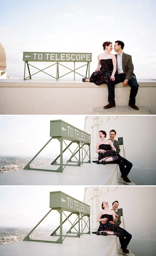 Lindsey and Michael, Griffith Observatory Enagegement