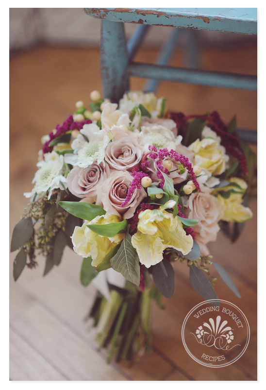 Quicksand Hued Rose Wedding Bouquet