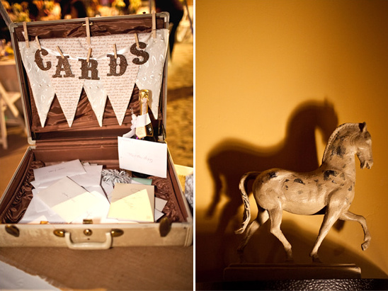 Vintage suitcase for wedding cards