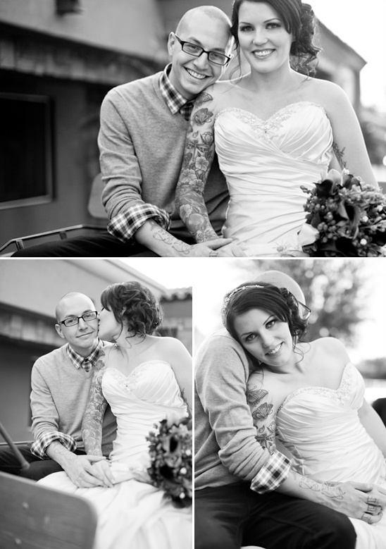 Couple in wedding attire,  happy  wedding photo