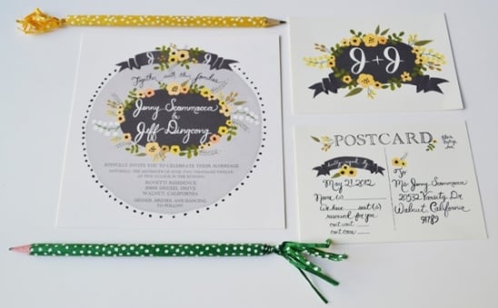 Grey and Yellow Palette Custom Invite Suite
