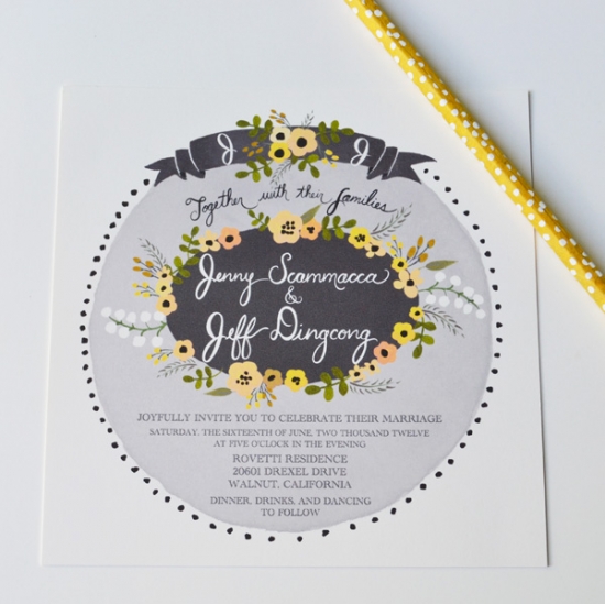 Grey and Yellow Palette Custom Invite Suite