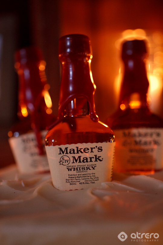 Makers Mark bourbon whisky miniature bottles still life