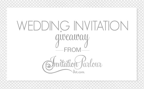 Wedding invitation giveaway from Invitation Parlour