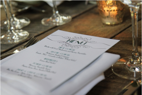 Elegant restaurant menu with wine and food choices