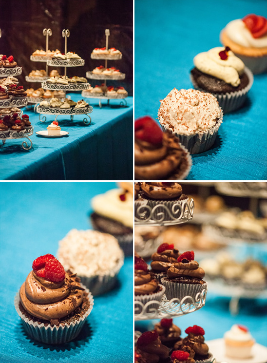 Delicious cupcakes on display for a party or event