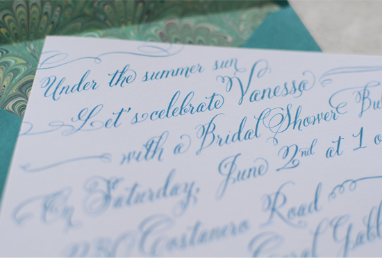 Bridal Shower Invitation detail