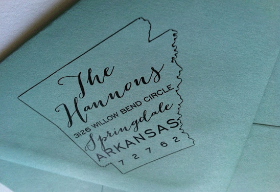 Address stamp with Hammons name and Arkansas location