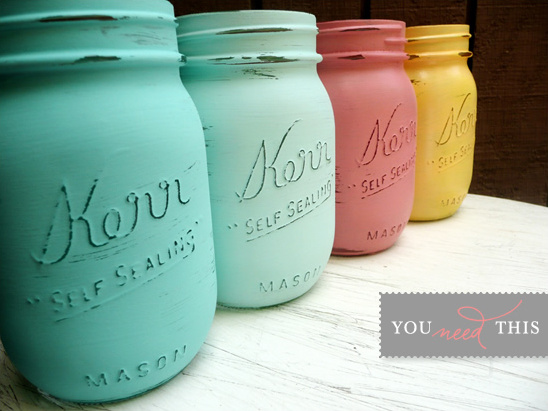 You Need This | Shabby Chic Mason Jars