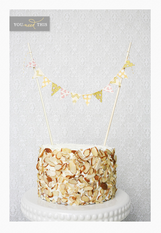 Bunting Cake Topper