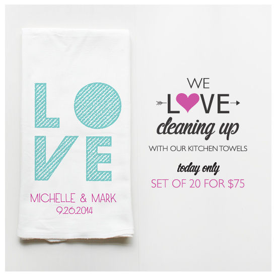 Custom Kitchen Towels From Wedding Chicks