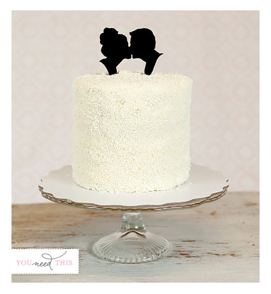 Custom Silhouette Wedding Cake Topper