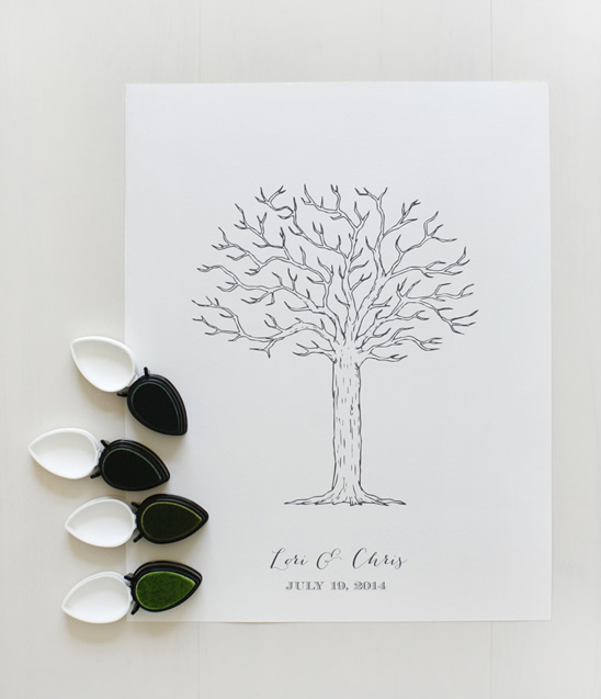 Loris & Chris wedding tree guest book print July 10, 2014