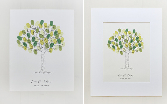 Wedding fingerprint tree art, Lore & Chris, July 10, 2014