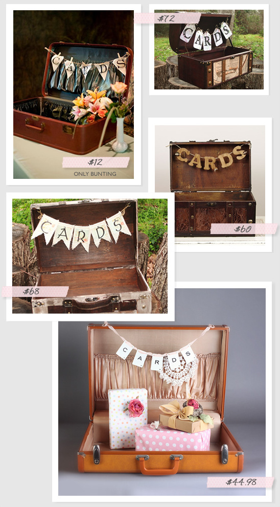 Vintage Suitcase For Wedding Cards