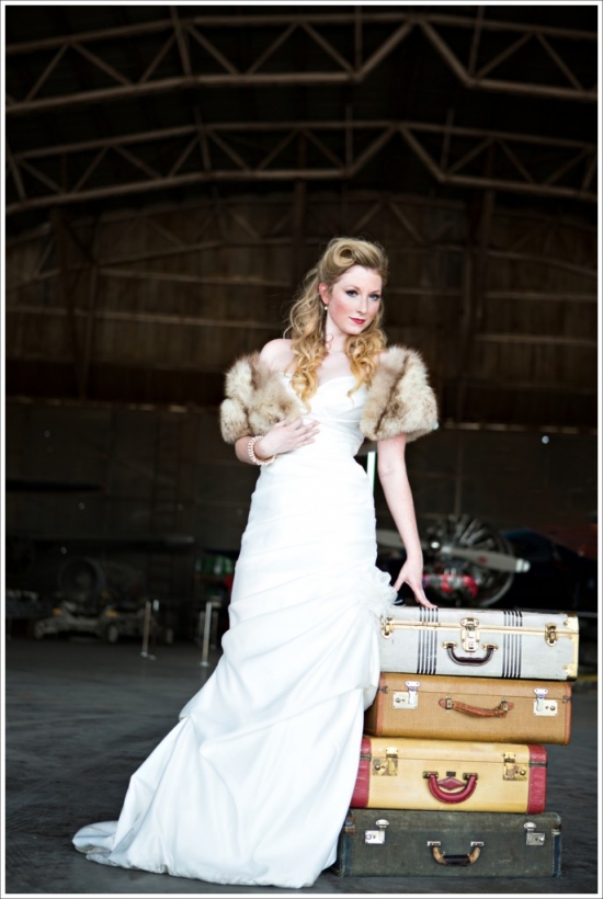 Bridal Shoot at the Vintage Flying Museum Fort Worth Texas