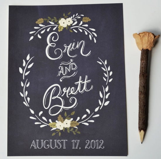 Chalkboard Inspired Wedding Signs